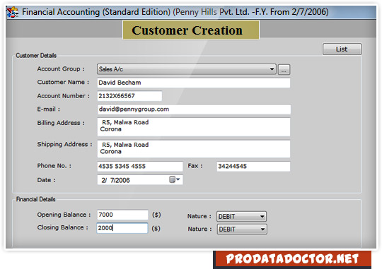 Financial Accounting Software - Standard