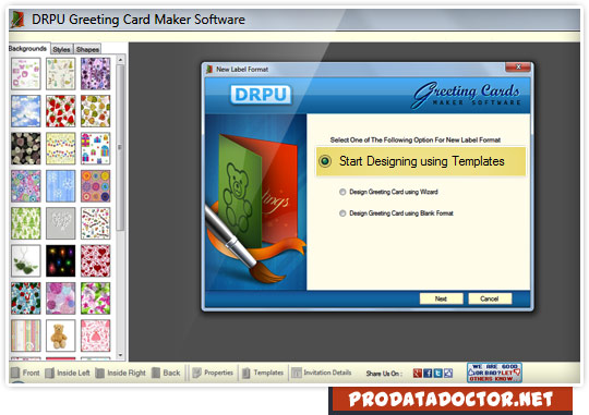 Greeting card maker software