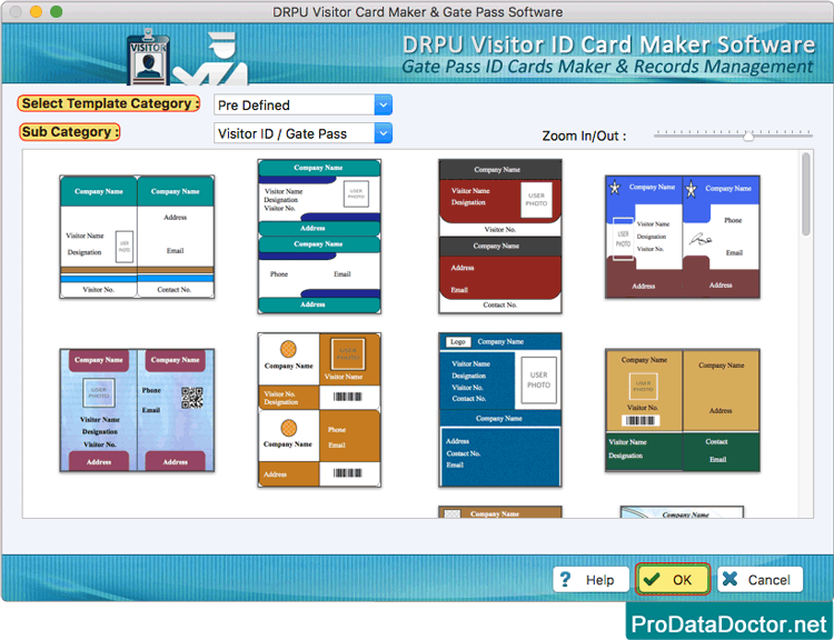 visitors id cards maker for mac screenshots to design visitor id