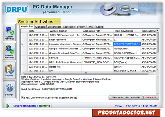 Computer Monitoring Software - Advanced