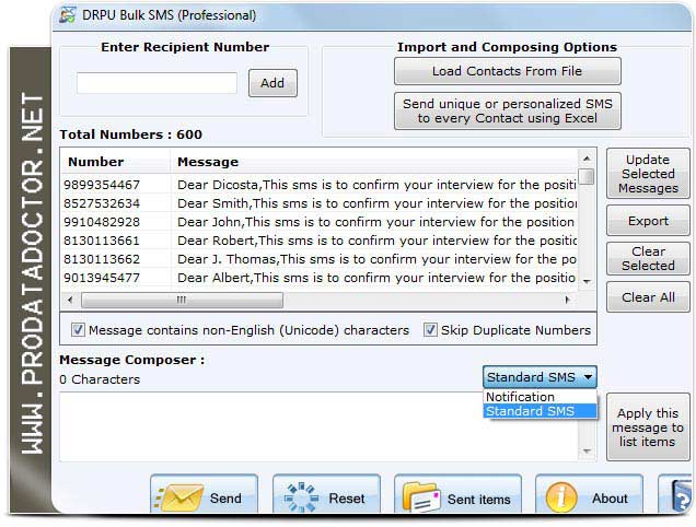 Screenshot of Bulk SMS Gateway
