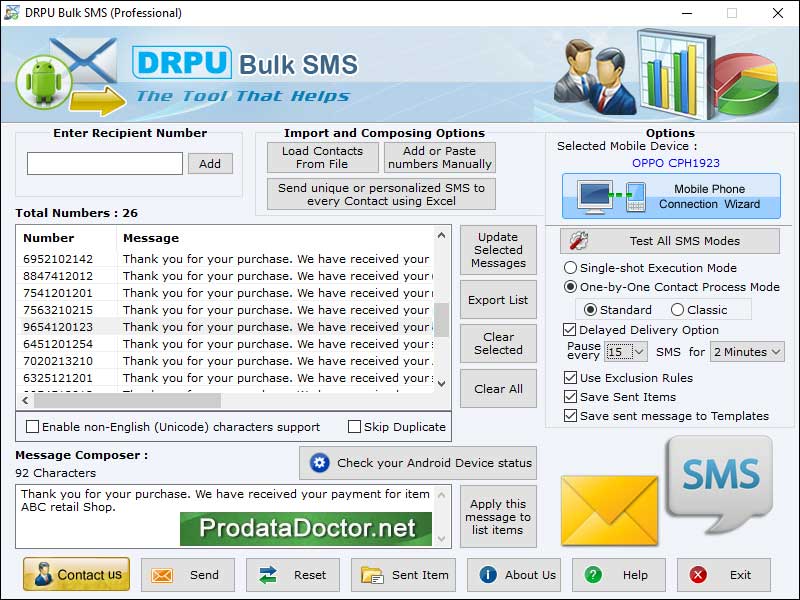 Screenshot of Bulk SMS Gateway 8.2.1.0