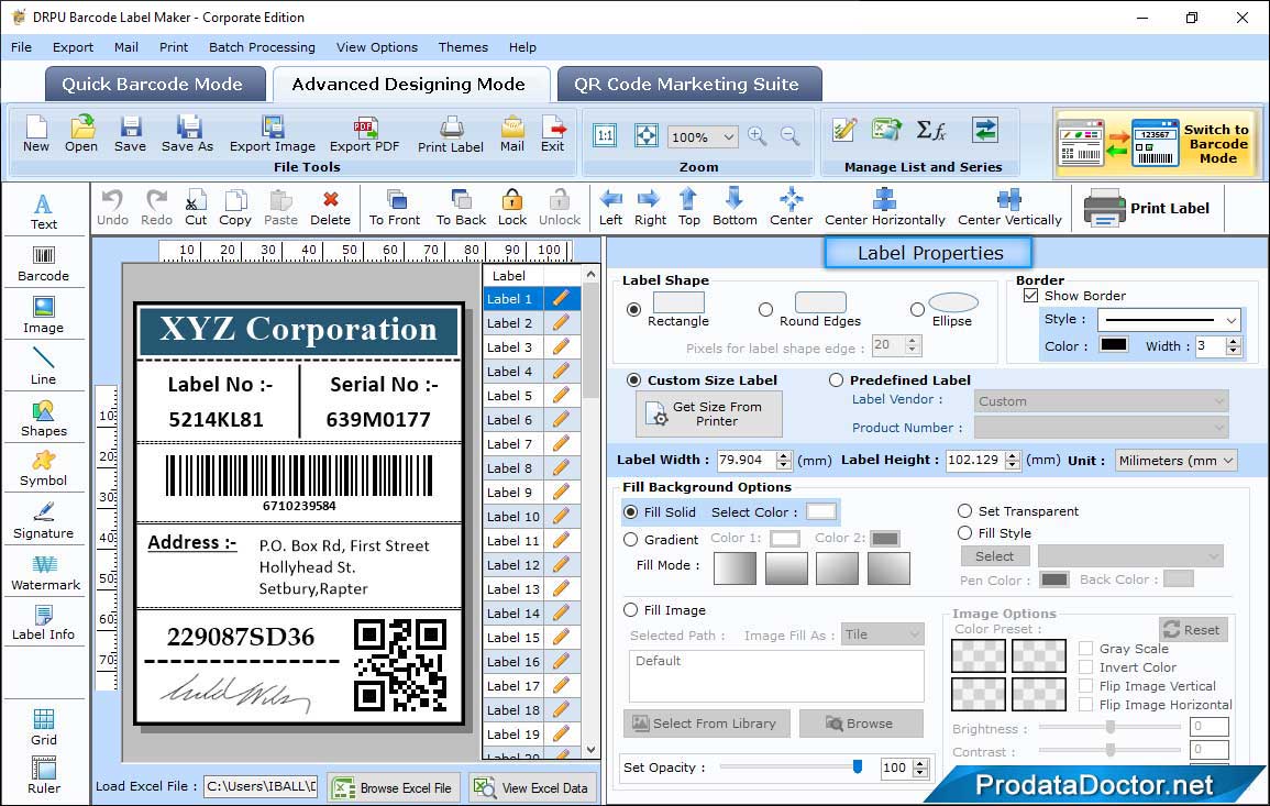 Barcode Label Maker - Corporate Edition