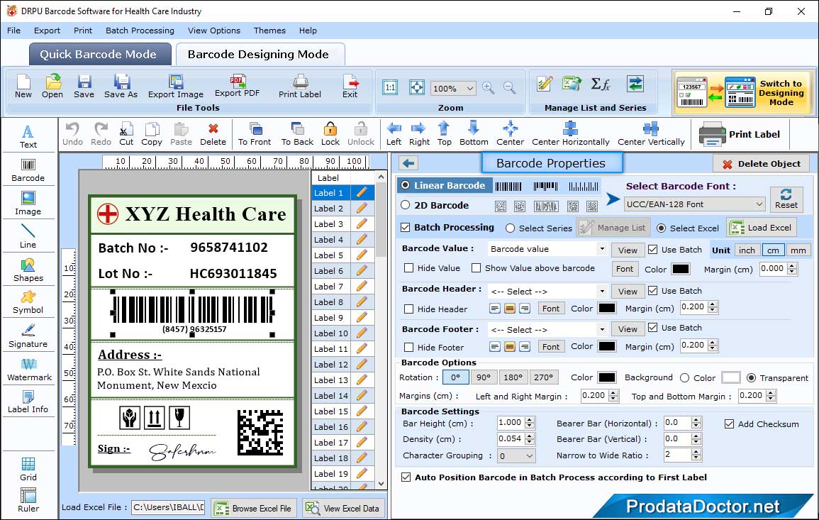 Barcode Properties Barcode Properties