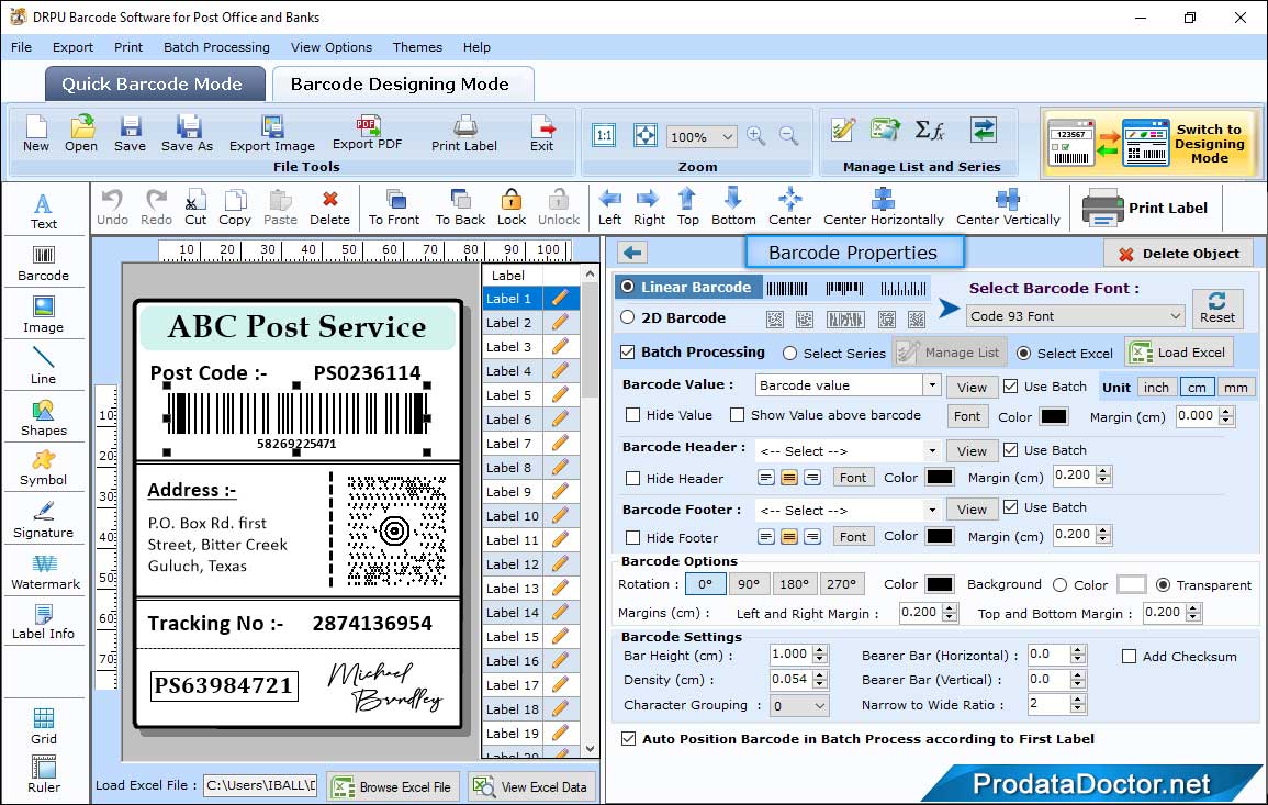 Barcode Properties