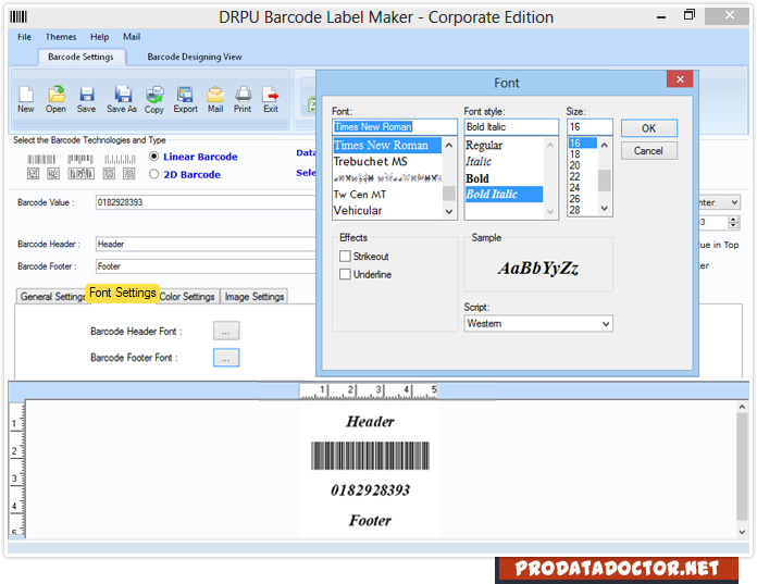 Font Settings Font Settings