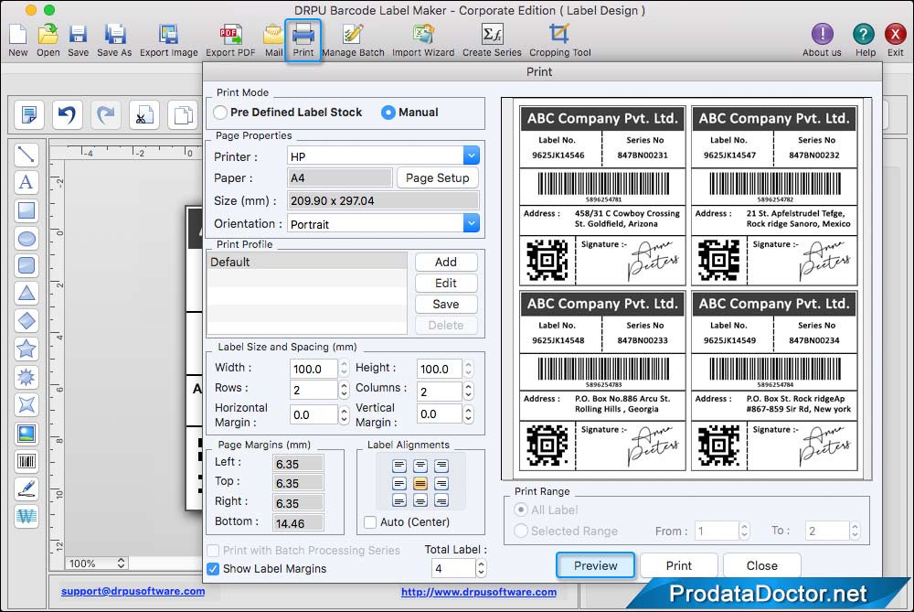 Print Barcode Labels