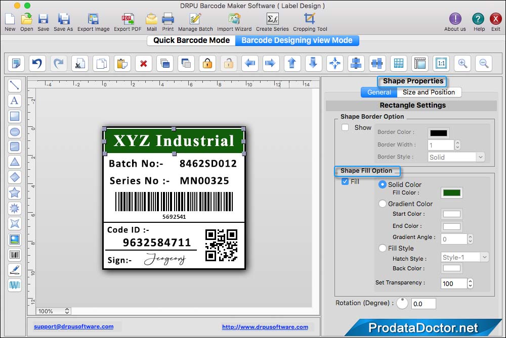 Barcode Label Maker - Mac OS X