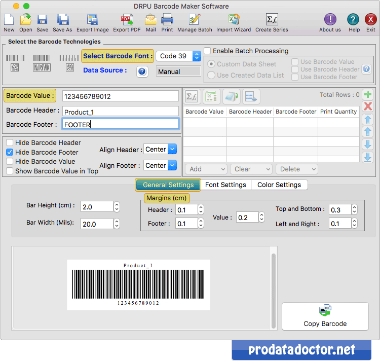 Select Barcode Font Select Barcode Font