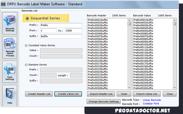 Barcode Label Maker - Standard