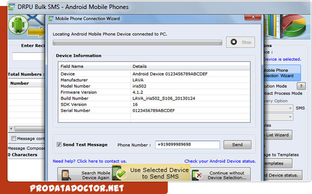 Bulk SMS Software for Android Mobile Phone