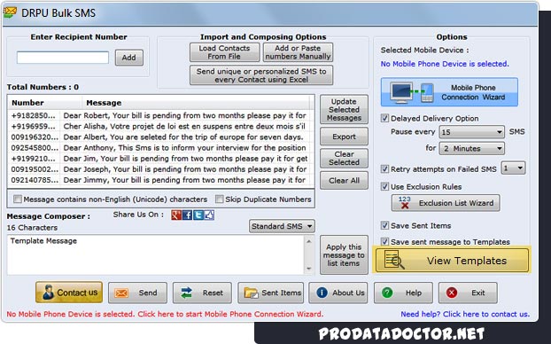 Bulk SMS Software for GSM Mobile