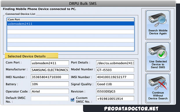 Mac Bulk SMS Software for GSM Phones