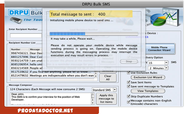 Mac Bulk SMS Software for GSM Mobile