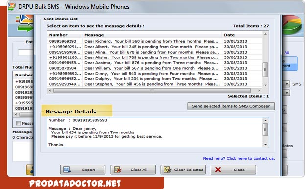 Bulk SMS Software for Windows Mobile Phone