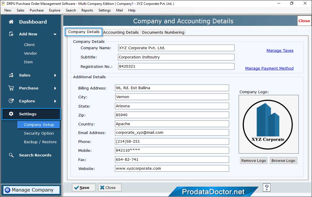 Multi Company Purchase Order