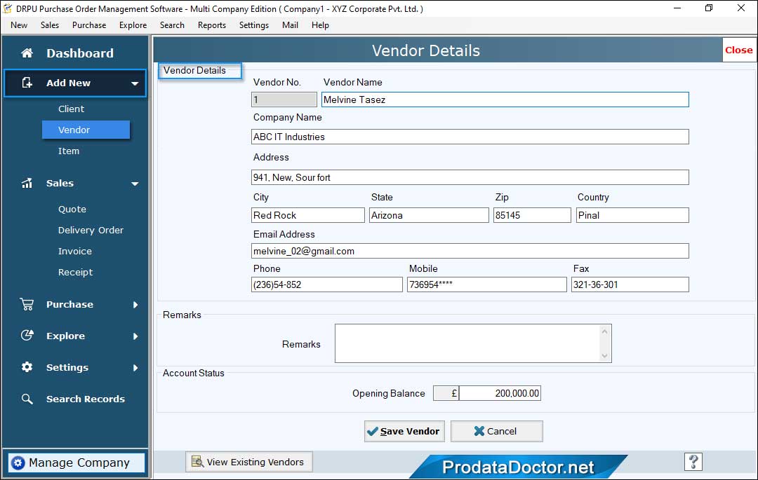 Multi Company Purchase Order