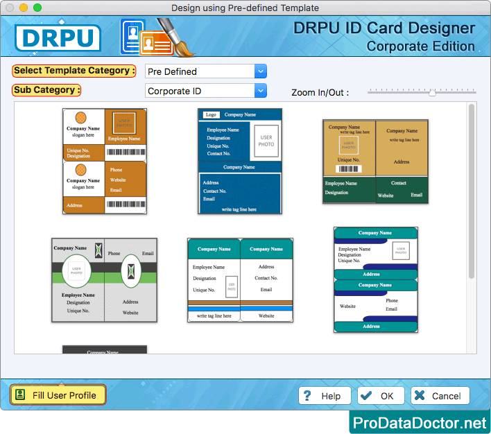 Choose Pre-defined Templates