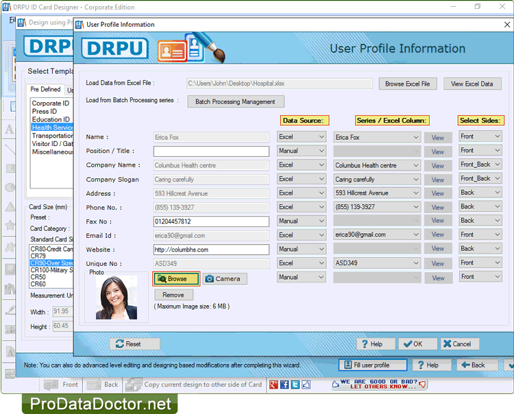 Fill user profile information Fill user profile information