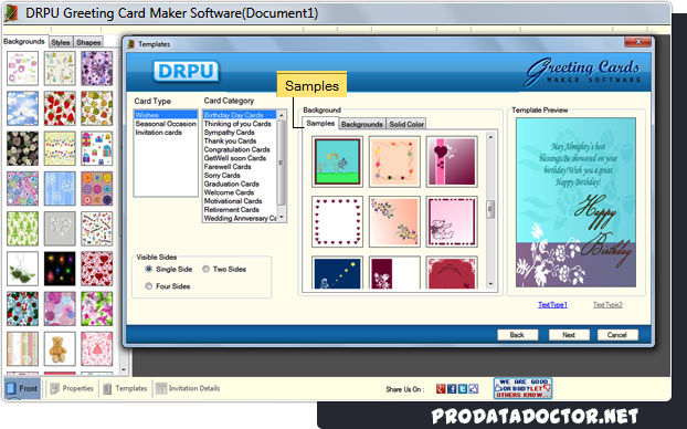 Greeting card maker software