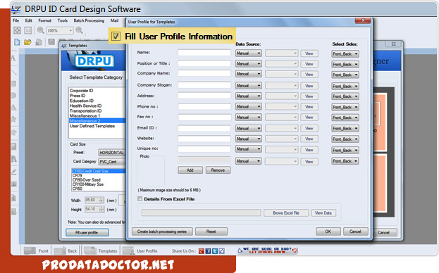 ID card designer software