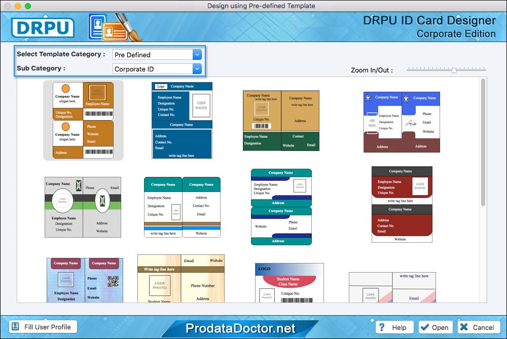 Choose Pre-defined Templates Choose Pre-defined Templates