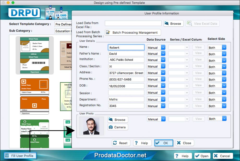 Add Details on ID Card Add Details on ID Card