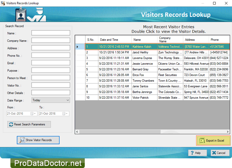 Visitors Records Lookup Visitors Records Lookup