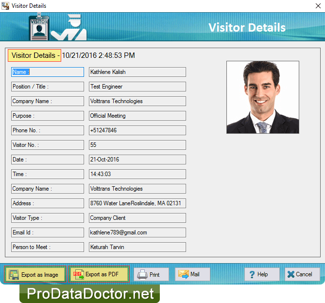 Visitor Details Visitor Details