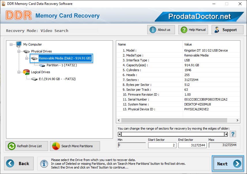Select partition