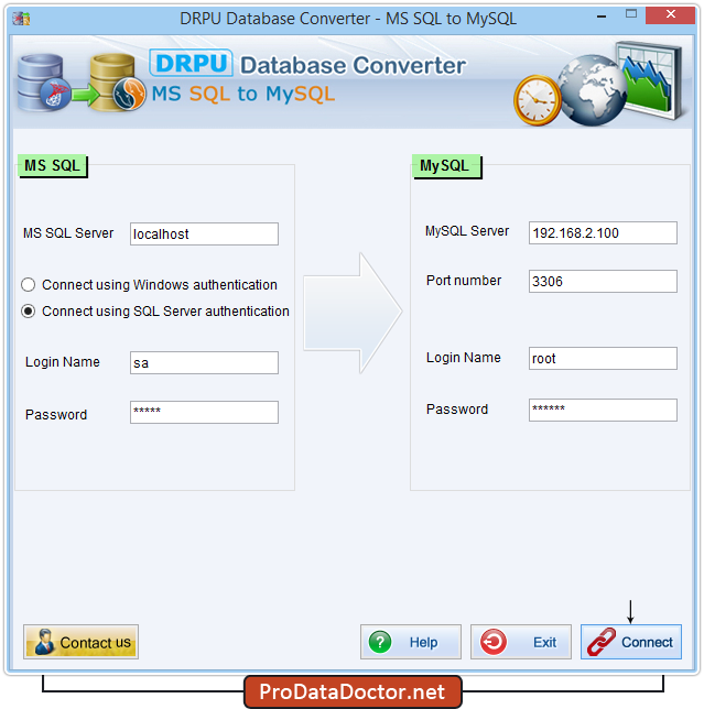 MSSQL to MySQL Database Converter