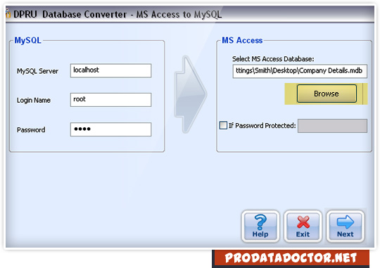 MS Access to MySQL Database Converter