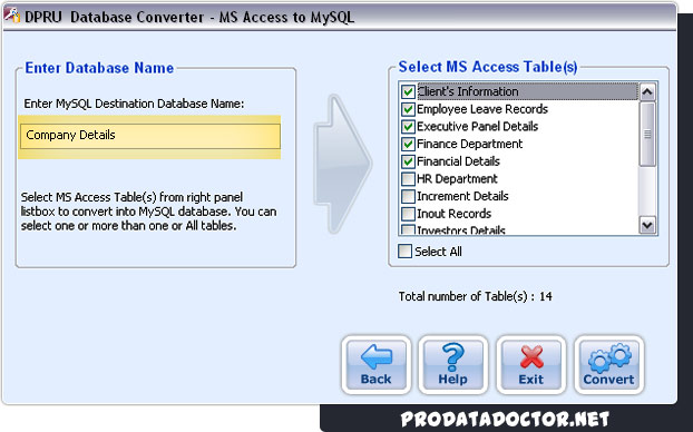 MS Access to MySQL Database Converter