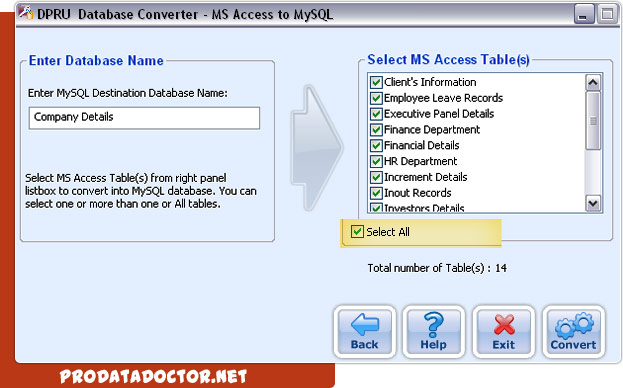 MS Access to MySQL Database Converter Tool