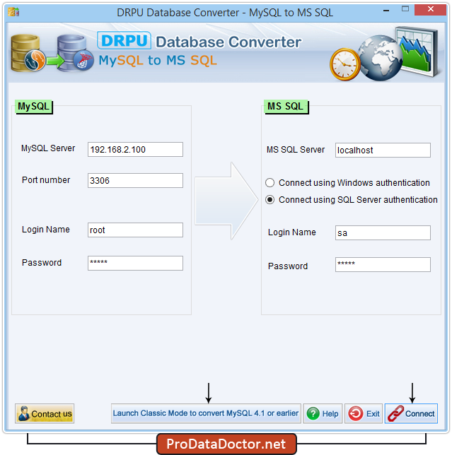 MySQL to MSSQL Database Converter