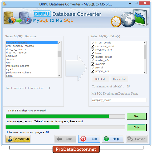 MySQL to MSSQL 