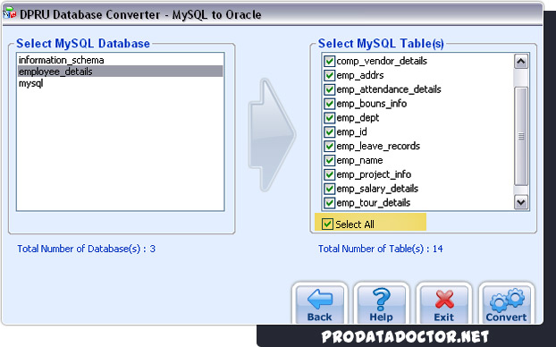 MySQL to Oracle Database Converter