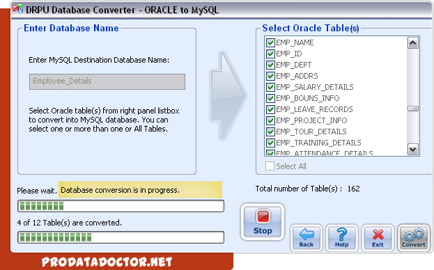 Oracle to MySQL Database Converter Tool